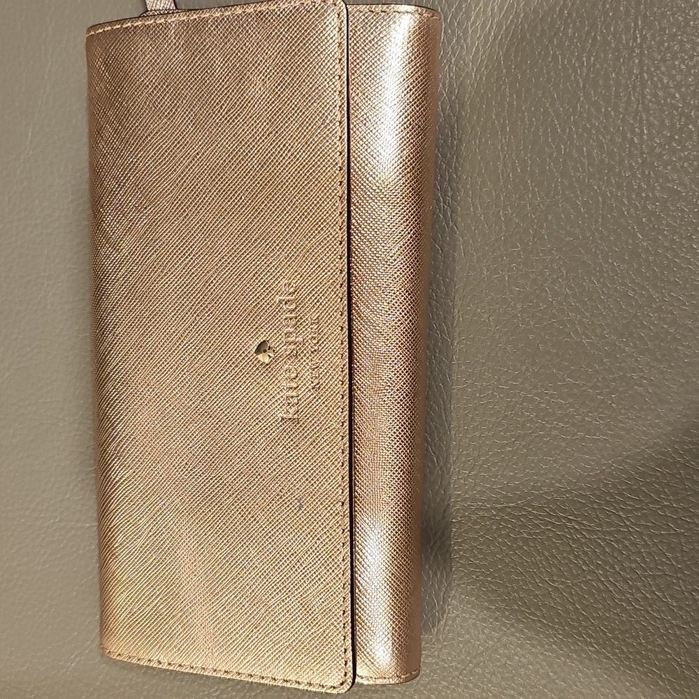 Kate Spade Iridescent Rose Gold Cameron Street Harling Wallet